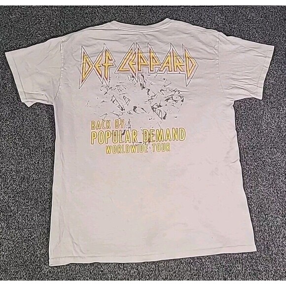 Def Leppard T-Shirt Men's M Short Sleeve Back By Popular Demand World Tour 2017 - Picture 4 of 7